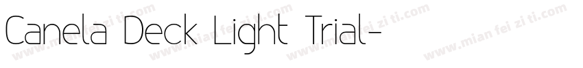 Canela Deck Light Trial字体转换